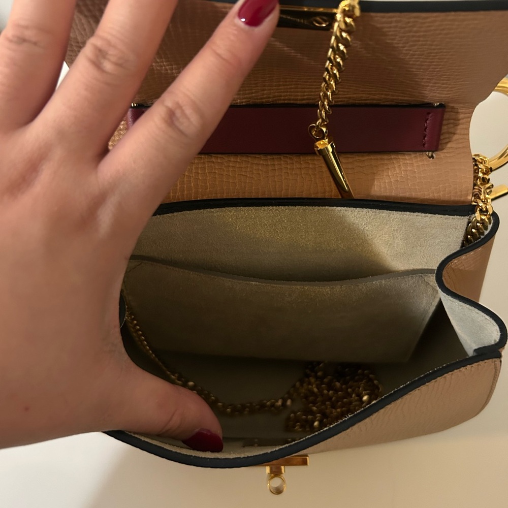 Authentic Chloe Burgundy and Tan Crossbody Bag - Picture 4 of 5